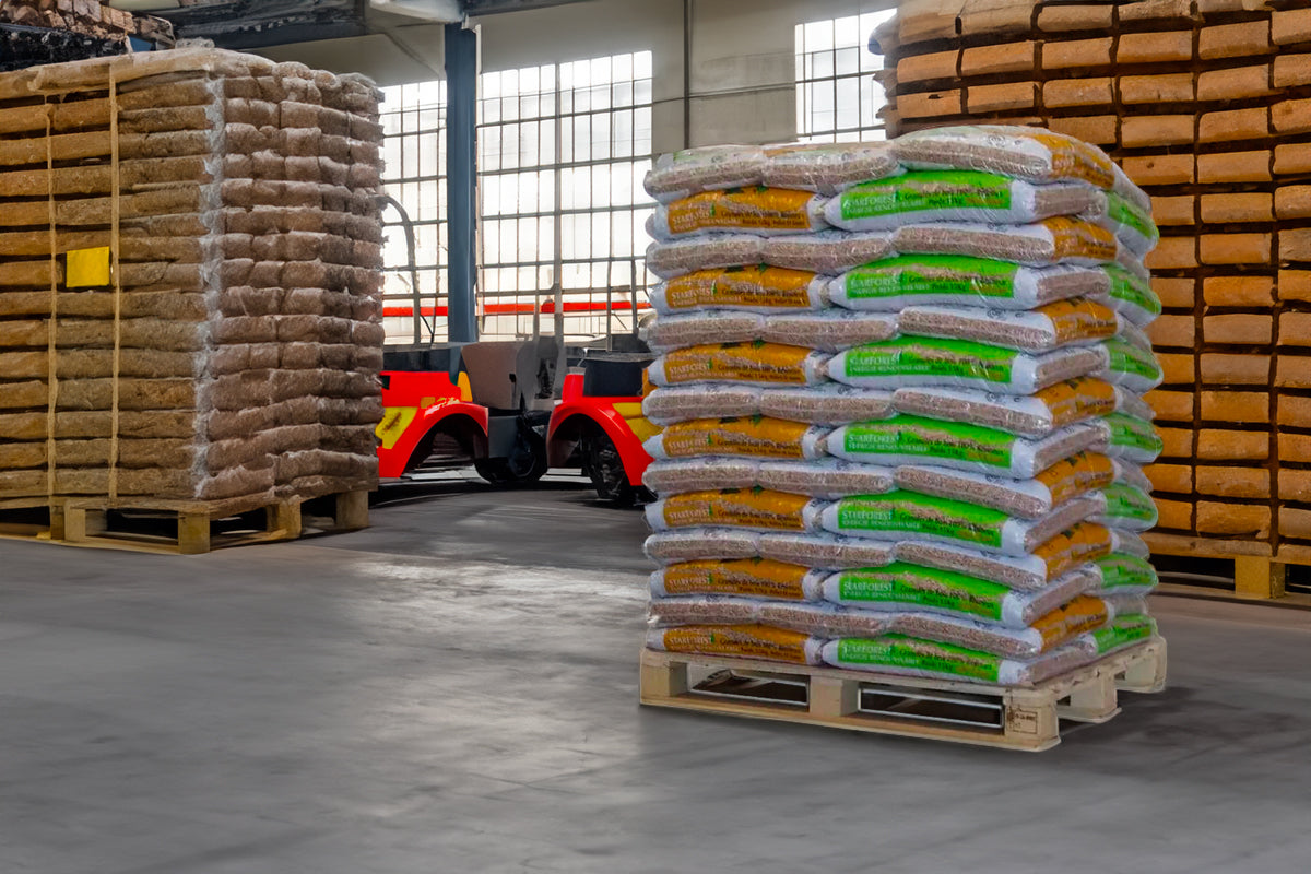 Starforest Holzpellets - Tavolozza con 70 sacchi da 15 kg