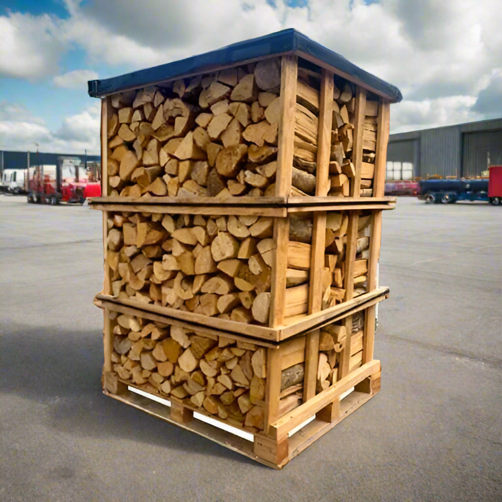 Tronchi di legna da ardere secca da 45 cm su un pallet (2,6 metri cubi)